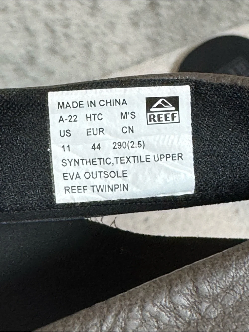 Reef Men's Twinpin Comfort Flip Flop Sandals Grey Size 11